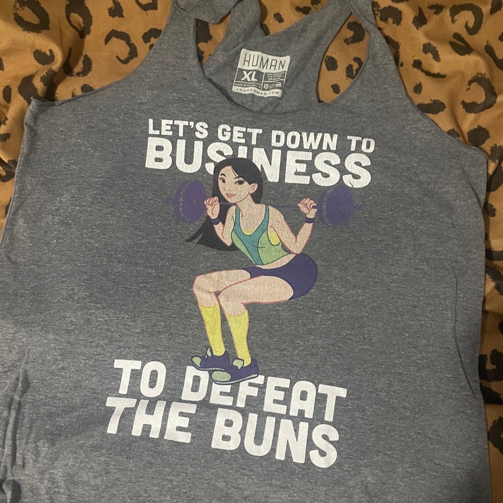 Disney Mulan Fitness Work Out Muscle Tank